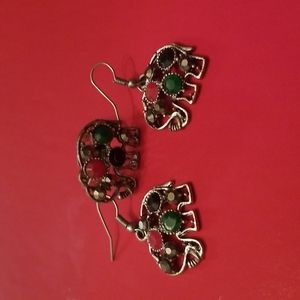 Antique Elephant Ring and Earrings